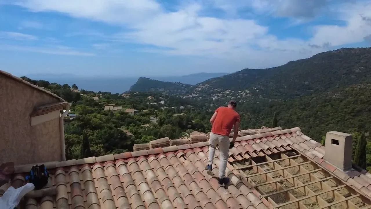 Réfection d’isolation sous rampant au Rayol-Canadel