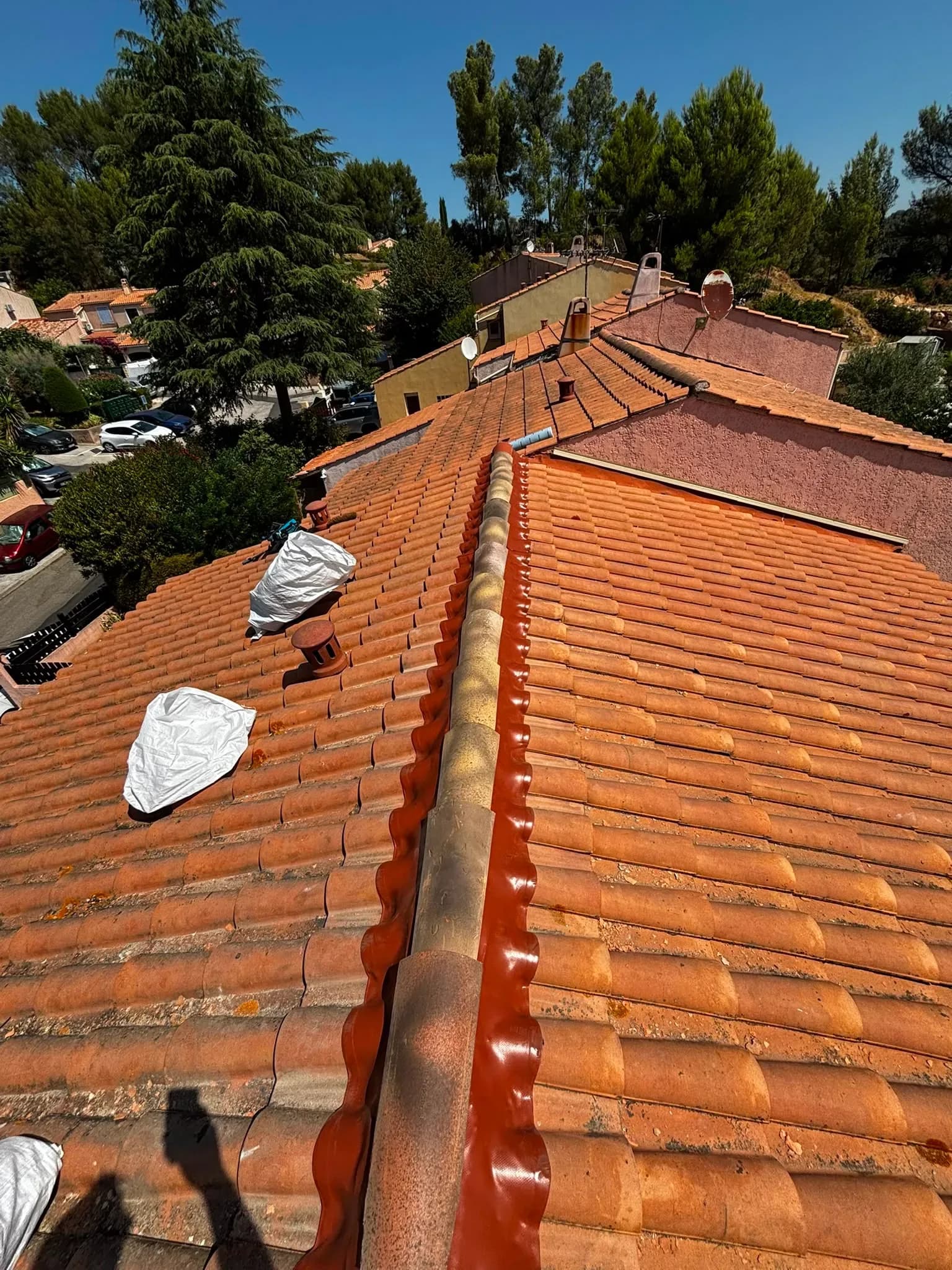 Réfection de faîtage avec membrane d'étanchéité à Roquevaire